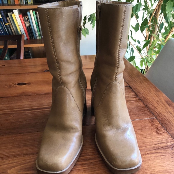 Vintage 70's Mid-Calf Leather Boots - Picture 6 of 6